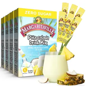 Margaritaville Singles To Go Water Drink Mix - Pina Colada Flavored, Non-Alcoholic Powder Sticks 6 CT, 0.70 Ounce (Pack of 4)