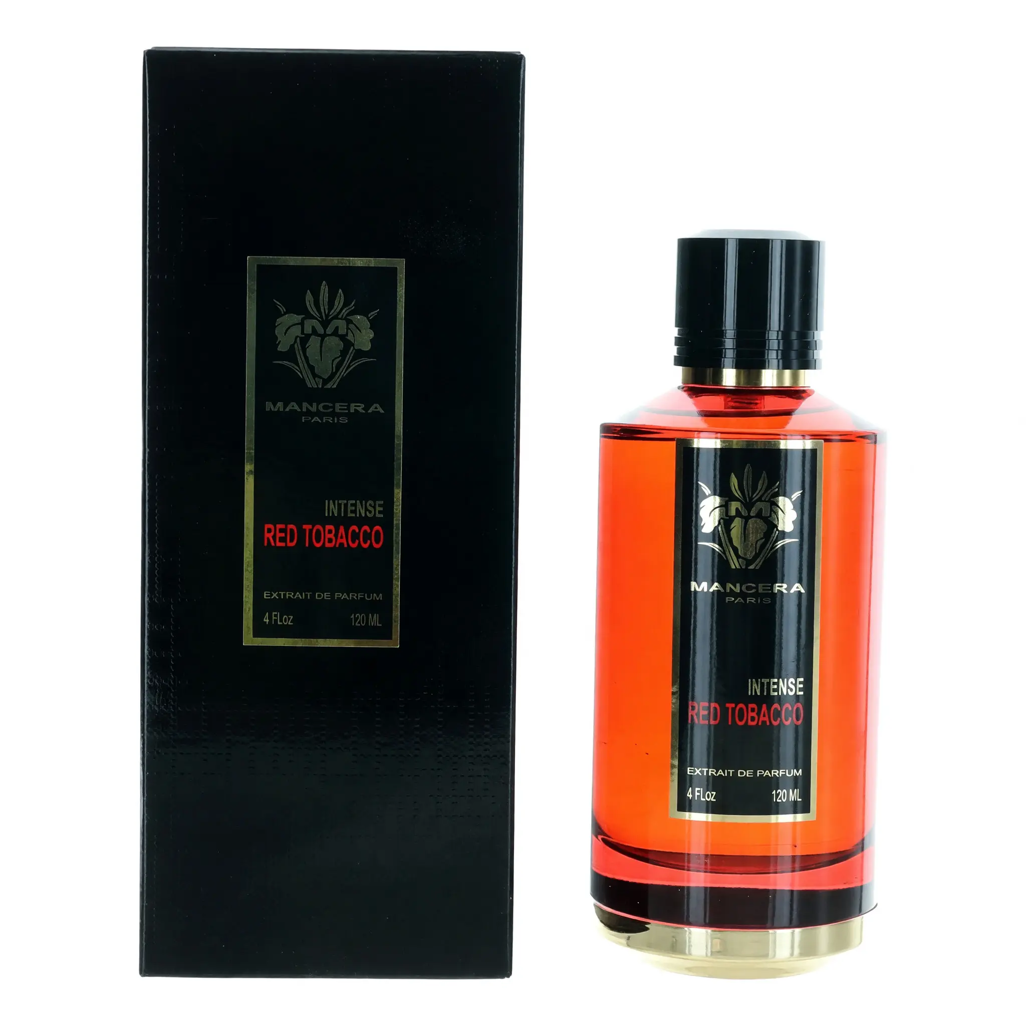Mancera Intense Red Tobacco Boxed Set Unisex Fragrance - 4 oz Bottled Extrait de Parfum Spray with Leather, Tobacco, Wood & Jasmine Notes for Unisex Wear (Single Bottle)