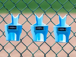 Fence Buddy Light Blue Dugout Drink Holder Made in the USA Durable ABS Plastic with Easy Mounting for Gatorade, Stanley, Yeti, and More Bottle Cup