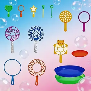 🏅 Manual DIY Bubble Stick Set🏅 Featuring creative and fun designs with 15 pieces including large circles, heart shapes, and star shapes in various sizes for flexible selection. Ideal for outdoor parties and family activities, this set includes giant bub