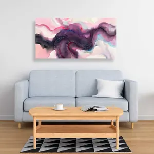 Begin Home Decor C1RC2448ZLIQ2I 24 x 48 in. Celestial Body - Pink Canvas Art - Galaxy Design