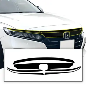 Honda Accord Sedan 2018-2022 Window Trim Blackout Chrome Delete Kit - Precut Gloss Black Vinyl Overlays