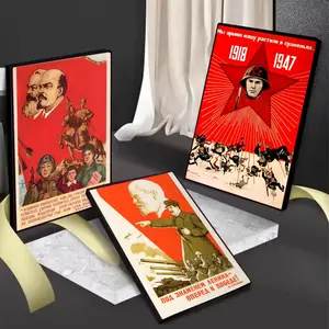 Vintage Stalin USSR CCCP Painting Calligraphy Gift with prints Home bedroom living room decoration promotion and display suitable for bedroom bar parlor home decor gift fade-Resistant, Non-sticky, vibrant Wall print poster