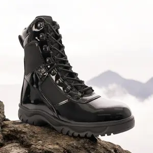 Rothco Men's Forced Entry High-Gloss Tactical Boots with Side Zipper - 8 Inch  Comfort Footwear Closed Tactical Boots Fashion Onyx Walking Shoes Men's Boot, Footwear Workwear