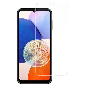 Tempered Glass for Samsung Galaxy A14 5G, Nakedcellphone 9H Hard Clear Screen Protector Guard [Scratch/Crack Saver]