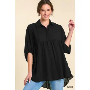 Pleated Chiffon Tunic