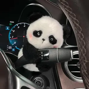 Cute Panda Design Car Tissue Box, Plush Car Tissue Holder, Car Interior Decoration Accessories for Women & Men, Car Accessories