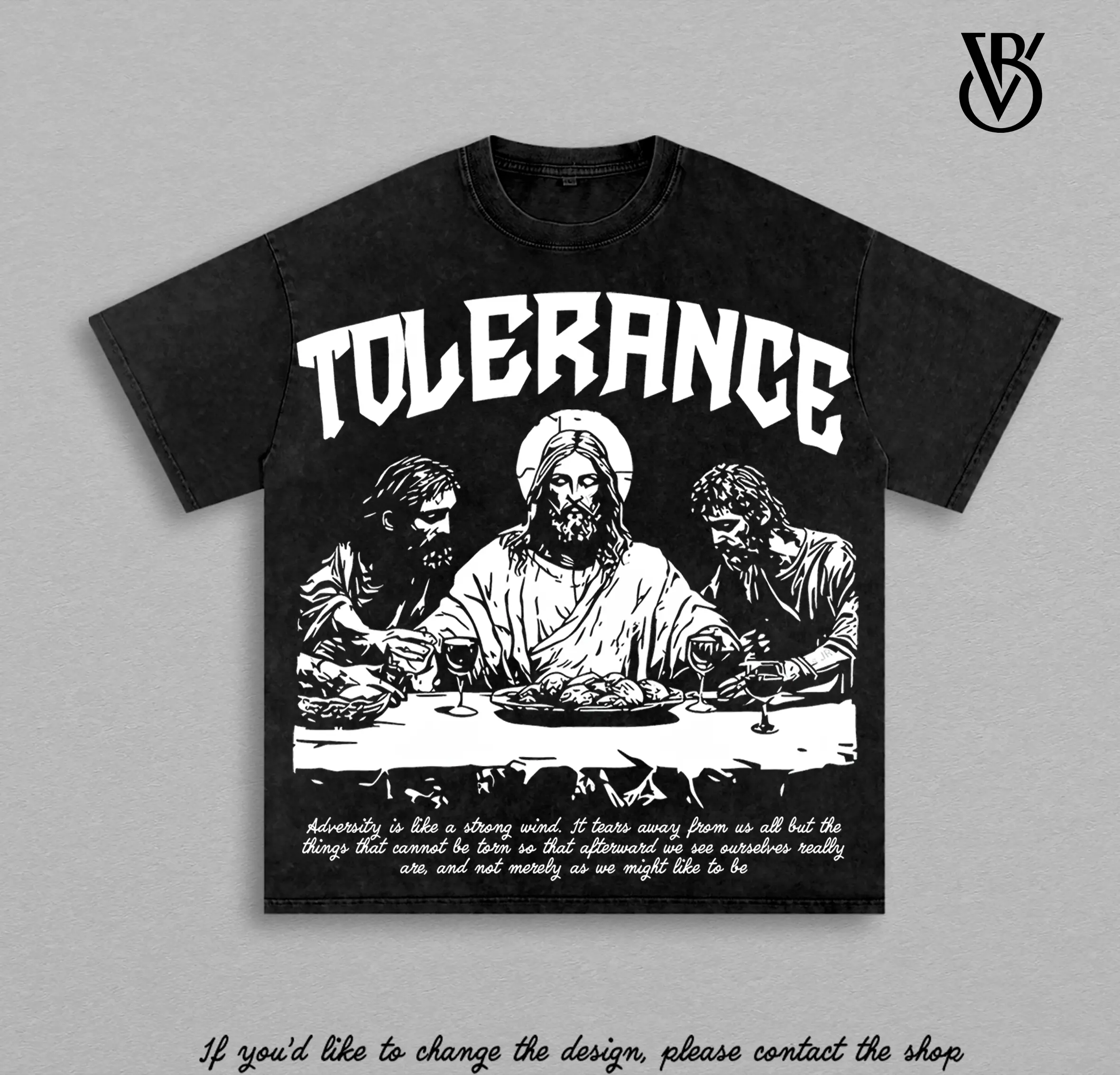 The Last Supper - Jesus - Tolerance Vintage Oversize T-Shirt