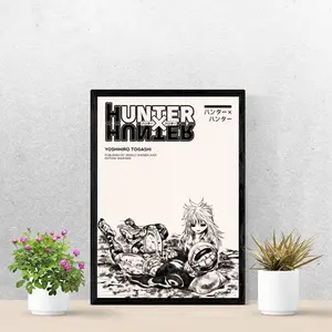 Manga Style Poster of Meruem and Komugi, Sad Scene Wall Art Inspired by HunterxHunter Series, Gift For Fans