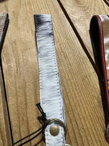 Myra Cowhide Wrist Strap Keychain