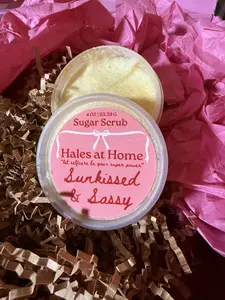 Sugar Scrub 4 oz - Nourishing Foaming Sugar Scrub with Shea Butter & Sugar Crystals for Gentle Exfoliation & Hydration
