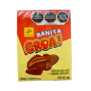 De La Rosa Ranita Croa 12pk Chocolate with Inflated Cereal 12 Pieces 16g Each 192g