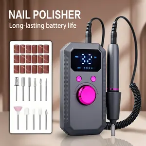 Professional Cordless Electric Nail Drill Kit for Gift, 1 Box Portable Low Noise Nail Drill Machine & Nail Art Accessories, Manicure & Pedicure Tool for Home & Salon Use