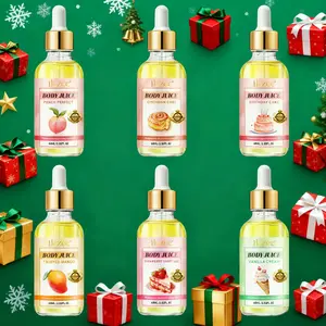 ikzee Christmas Massage Oil 6-Piece Set: Low-Concentration Moisturizing Body Oil, pH Balancing Massage Oil, Scented Body Oils, Christmas Gift