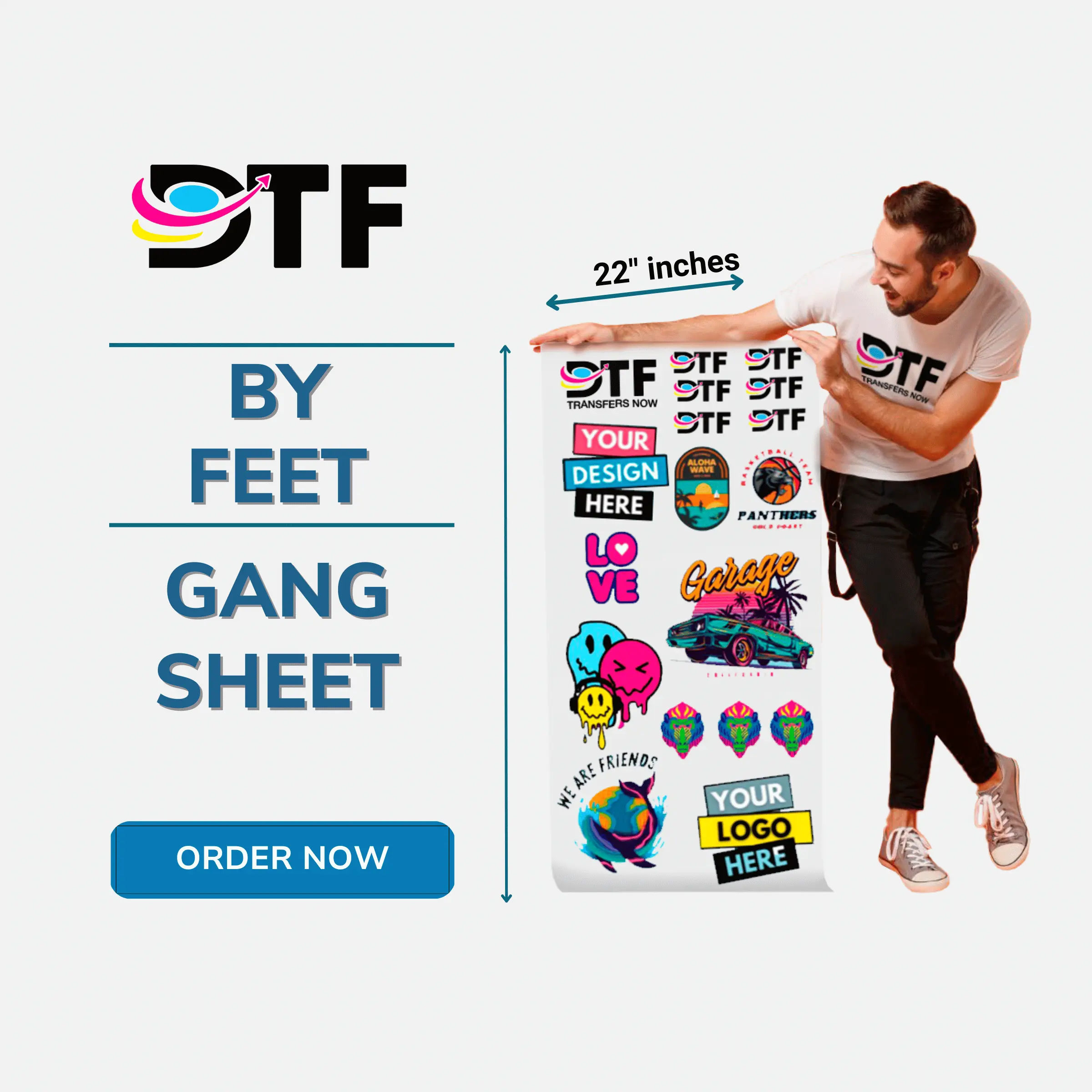 Cold Peel DTF Transfer - Gang Sheet