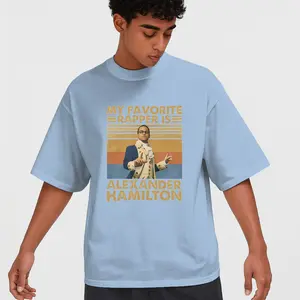Alexander Hamilton Vintage T-Shirt, Hamilton Fan Exclusive, Korean Loose Fit Casual Top, Women’s Fun Daily Wear, Musical Star Tee, Retro Broadway History Buff Shirt