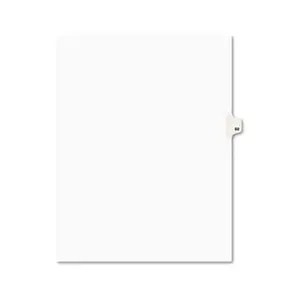 Avery 01060 1-Tab Legal Side Tab Divider, 11 x 8 1/2 Inches, Rip Proof, Dual-Sided, Letter Size, White, Binding Edge Unpunched, 25/Pack, Easy To Organize Information, Unpunched Binding Edge