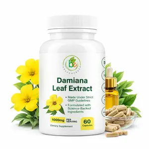 Damiana Leaf Capsules – Herbal Supplement for Energy, Mood & Wellness – Non-GMO, Gluten-Free – 60 Capsules