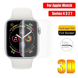 Full Screen Hydrogel Film for Apple Watch Series 4 3 2 1 3D Protective Cover Anti-Scratch Oil Water Resistant Touch Screen Protector