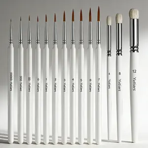 3/6/11/14Pcs Fine Micro Detail Paint Brushes Wood Handle Drybrush for Miniature Art DND Warhammer 40K Acrylic Watercolor Painting Hobby Tools Acrylic Art Kit