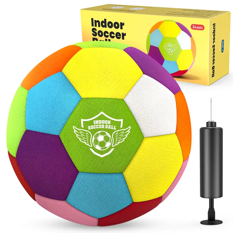 hope rock Soccer Sports Training Ball indoor,House Soccer Ball Soft Foam,Indoor Soccer Ball Size 4 Kids Inside for Your Home Ball, Lightweight Safe Fun for Dribbling Training, Great Youth Soccer Balls,Soccer Gifts for Boys 8-12