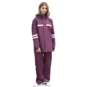 Waterproof Rain Suit for, Rain Jacket and Pants 2 Piece Rain Gear Raincoat