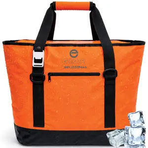 Enthusiast Gear Dry Bag Cooler Tote – Collapsible, waterproof, with Side Pocket - Perfect for Pool, Beach, Picnics, Grocery - 20 or 36 Cans