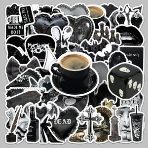 50 Dark Gothic Cool Trendy Fun Personalized Waterproof Stickers for Suitcase and Phone Case Decoration