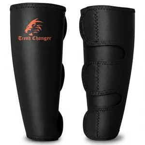 5mm-7mm Weightlifting Shin Guards & Calf Support Brace – Adult Shin Guard with Neoprene Padding for Deadlifts, CrossFit, Rope Climbs, Box Jumps – Adjustable Compression Fit for Men & Women