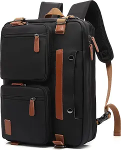 3-in-1 Professional Laptop Bag for Men, 17.3 Inch Versatile Work Backpack, Briefcase, and Messenger Bag