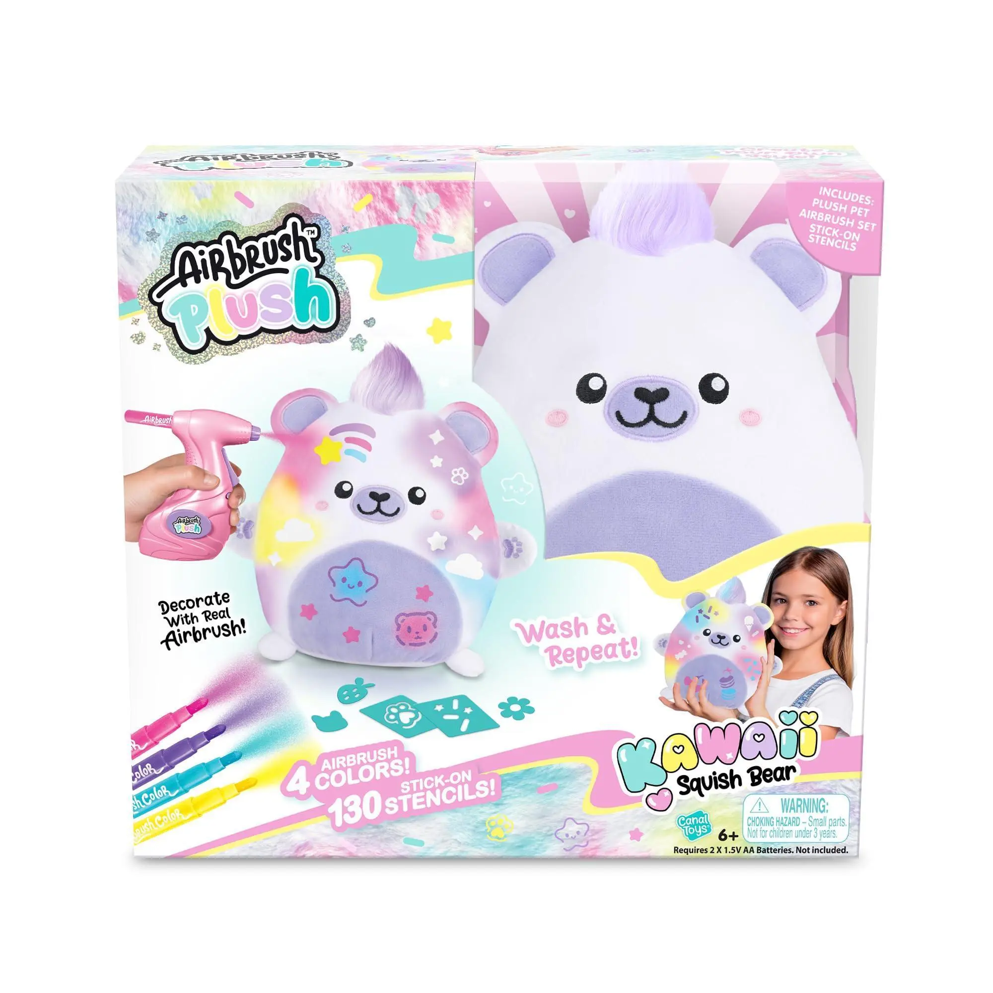 Airbrush Plush Kawaii Bear – DIY Squishy Plush Decorating Kit