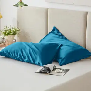 100% Mulberry Silk Pillowcase Handmade in USA, 22 Momme, ZipperEnvelope Closure