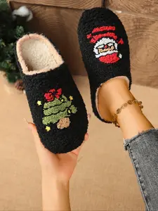 Vintage Large Size Cotton Boots Slippers Christmas New Slippers Fall Winter Home Slippers Comfortable Lightweight Fur Slipper Fluffy House Slippers