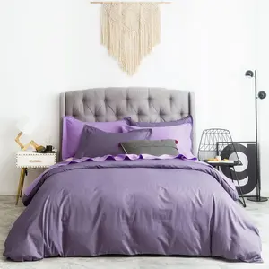 Purple Duvet Cover King Size 100% 3 1 Lilac Purple Duvet Cover with Ties 2 Pillow Shams Romantic Lavender Purple