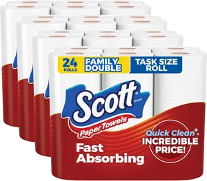 Scott Paper Towels, Task Size, 24 Family Double Rolls (119 Sheets per Roll) Kimberly-Clark Corp.