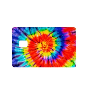 Tie Dye Credit Debit EBT Chip Card Vinyl High Gloss Cover Sticker Decorative Waterproof Stain Resistant