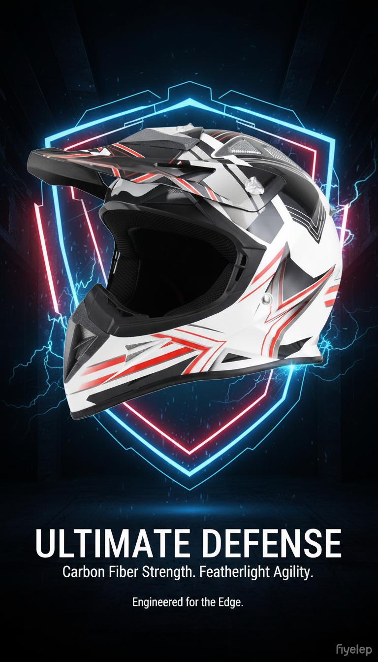 2026 Trend DOT Certified Full Face Dirtbike Helmet - Lightweight, Breathable Off-Road Biker Motocross Helmet with Adjustable Straps, Chinstrap for Adults/Youth, Full Face Helmet