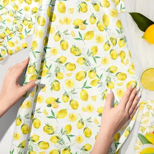 Lemon Color Wrinkle Paper, Summer Style Gift Wrap, Birthday Party, Wedding Decoration, Mother's Day Gift Wrap, Bouquet Packaging Paper