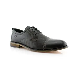 Ferro Aldo Felix duo-texture cap-toe derby dress shoes, in Black, Men's Size 6.5 - 13