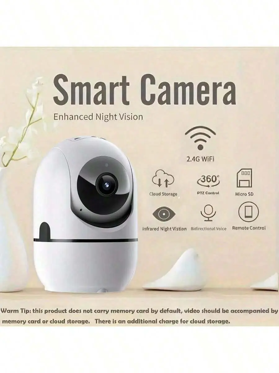 Indoor 2K App-Controlled Pet Camera, 360 Degree Room Monitoring Camera With Two-Way Audio Motion Tracking And Night Vision