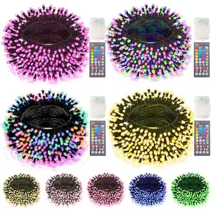 4-Pack Color-Changing String Lights, 66.6ft 200 LED with Remote, 34-Color Twinkle Lighting for Indoor Outdoor 4th of July Patriotic Decor