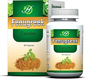 Fenugreek Capsules | 100% All Natural 60 Capsules Vegetarian Daily Supplement Beneficial