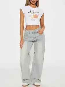 Peace Of Mind Tinted Baggy Jeans - Light Wash