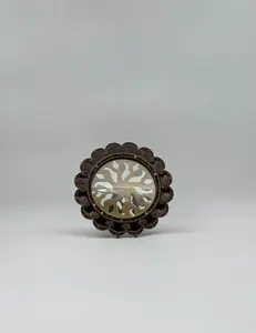 Jay Strongwater Round Scalloped Frame, Burgundy Enamel with Green Swarovski Stones