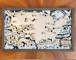 Custom National Park Travel Map