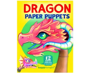 Dragon Paper Puppets: 12 puppet templates to color & create (Happythought craft workbooks)