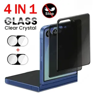 2+2 suitable for Samsung Z Flip 6 Z Flip 7 Full Privacy Protection Includes Flip Screen Camera Protective Films Anti Fingerprint Full Edge Coverage