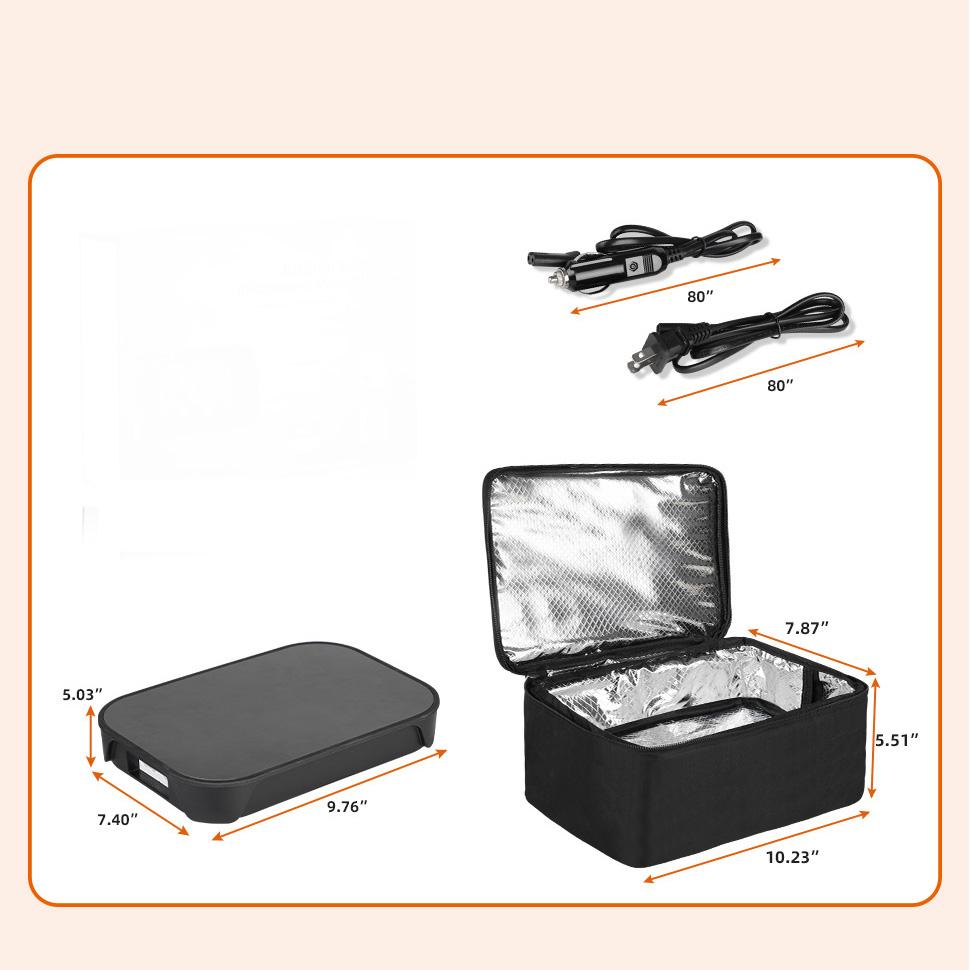 Mini Heated Lunch Box Portable Electric Food Warmer Ideal for Work the Office and Construction Sites Cook Reheat and Eat on the Go