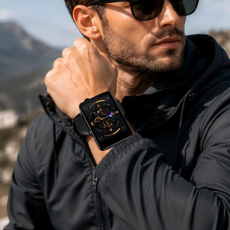 Reloj inteligente con sistema Android 15, pantalla grande de 2,8 pulgadas, cámaras duales, dos sistemas operativos, almacenamiento de 64 GB, carga por tipo-C, linterna, soporte para llamadas con tarjeta SIM, navegación GPS en tiempo real, tecnología