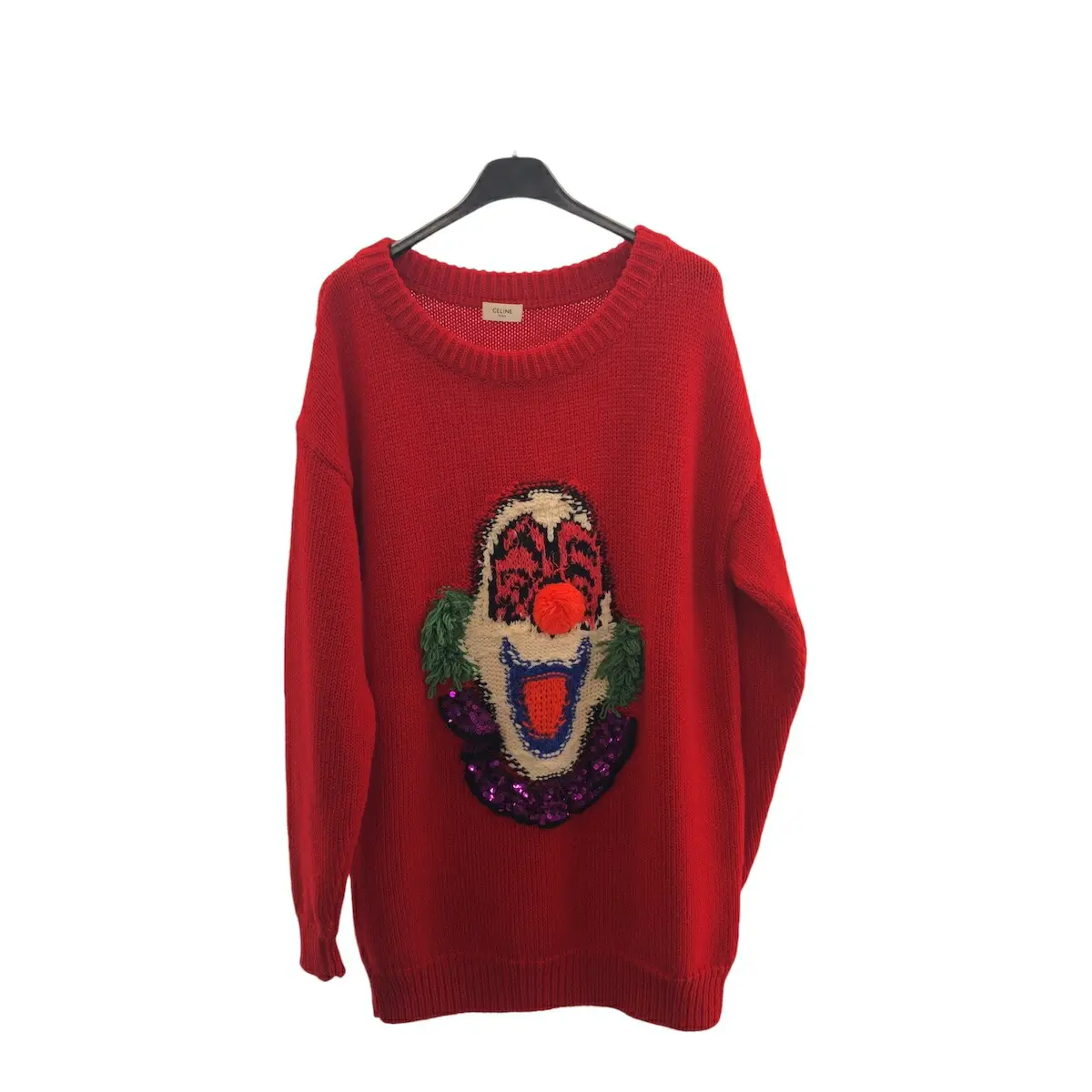 Pre-owned Celine Wool Small Leather Goods Pierrot Cotton Sweater